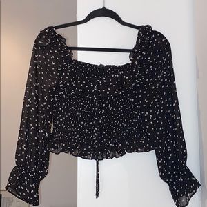 Boutique purchase: Cropped, Floral Blouse